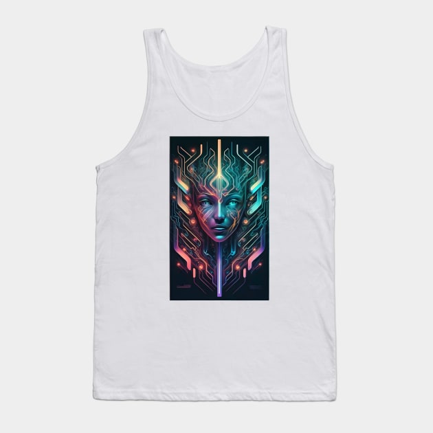 Abstract Cybernetic Fusion Tank Top by SimpliPrinter